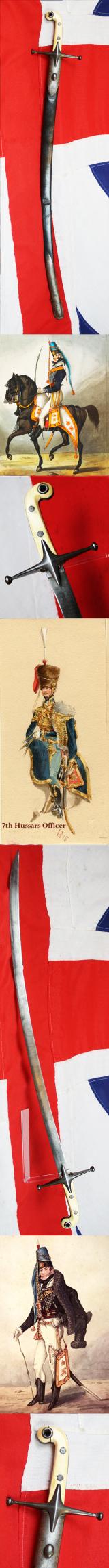A Wonderful, Original, Napoleonic Wars, British Hussars and Light Dragoon Officer's Sword Circa 1805. In The Traditional Mameluke Style Adopted from the Mamelukes of the Battle of the Nile Campaign. The Favoured Sword Style of Napoleon and Wellington