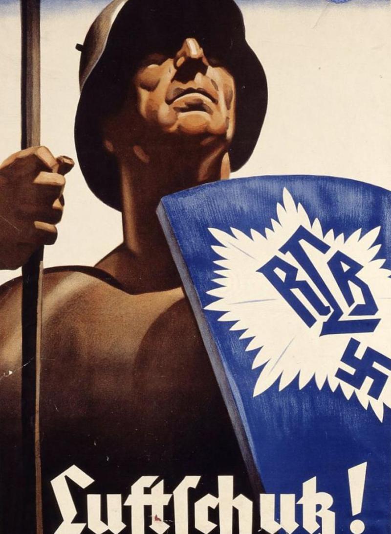 A Very Good Original 1934 Early Pattern, Designed Without Insignia, WW2 Third Reich, German, Combat Fire Protection Police Service Helmet, With Comb and Detachable Leather Neck Shield. Feuerwehr/Feuerschutzpolizei
