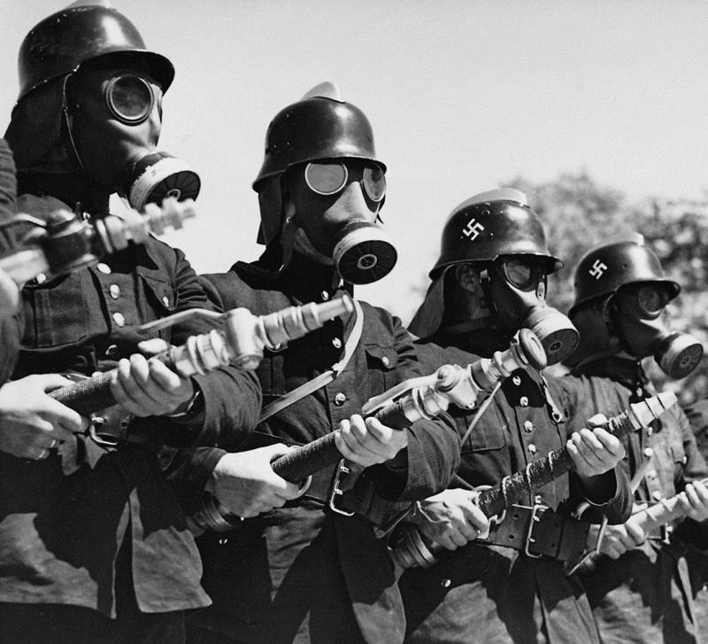 A Very Good Original 1934 Early Pattern, Designed Without Insignia, WW2 Third Reich, German, Combat Fire Protection Police Service Helmet, With Comb and Detachable Leather Neck Shield. Feuerwehr/Feuerschutzpolizei