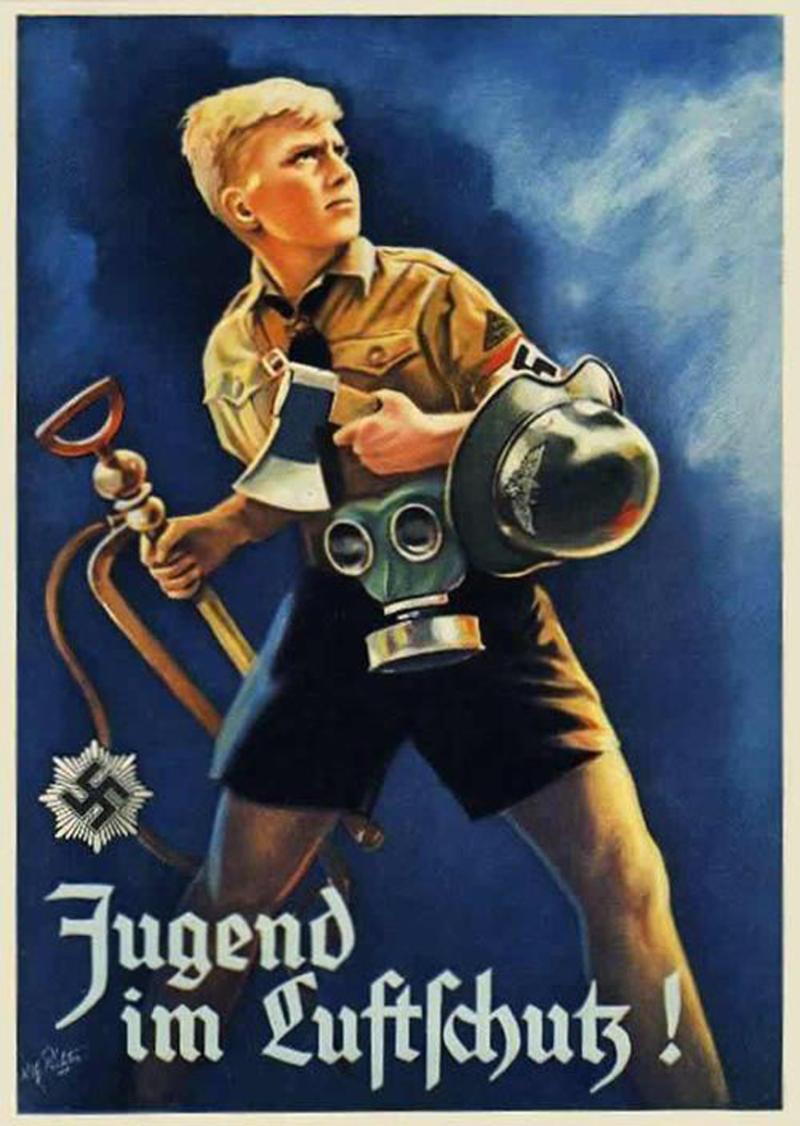 A Very Good Original 1934 Early Pattern, Designed Without Insignia, WW2 Third Reich, German, Combat Fire Protection Police Service Helmet, With Comb and Detachable Leather Neck Shield. Feuerwehr/Feuerschutzpolizei
