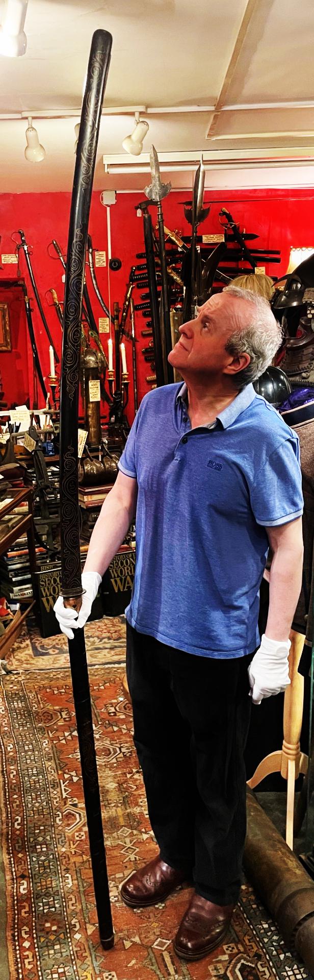 Just Returned From Artisan Blade Cleaning & Conservation The Most Incredible Rare Early Samurai Sword Ever To Be Seen The Great Sword Nagamaki, From The Collection of Likely The World's Greatest Authority & Author, Japanese Polearms & Their Use