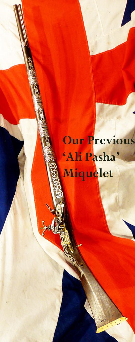 A Truly Exceptional, Original, Highest Grade Napoleonic Wars Period Antique Museum Piece Miquelet, A Magnificent Example Likely Made For Ali Pasha. An All Silver Mounted Miquelet Long Gun, Another Was Presented to President Thomas Jefferson in 1805