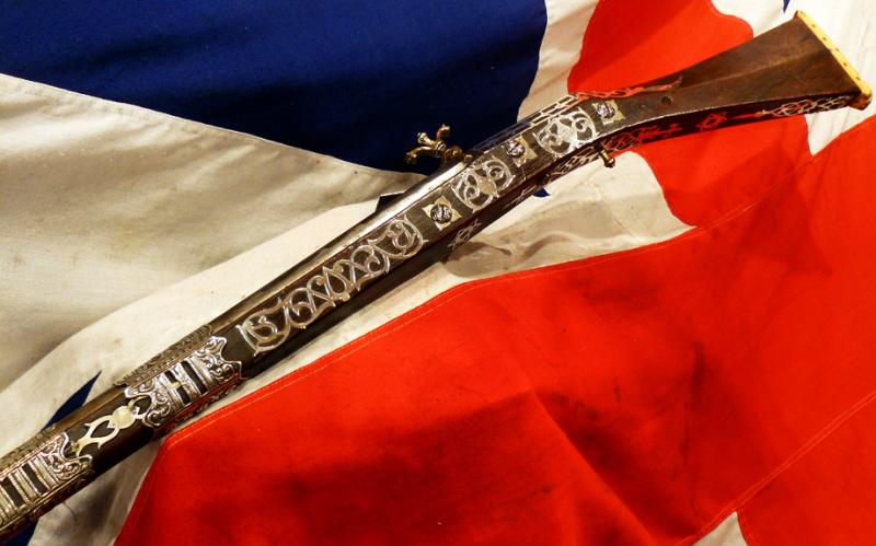 A Truly Exceptional, Original, Highest Grade Napoleonic Wars Period Antique Museum Piece Miquelet, A Magnificent Example Likely Made For Ali Pasha. An All Silver Mounted Miquelet Long Gun, Another Was Presented to President Thomas Jefferson in 1805
