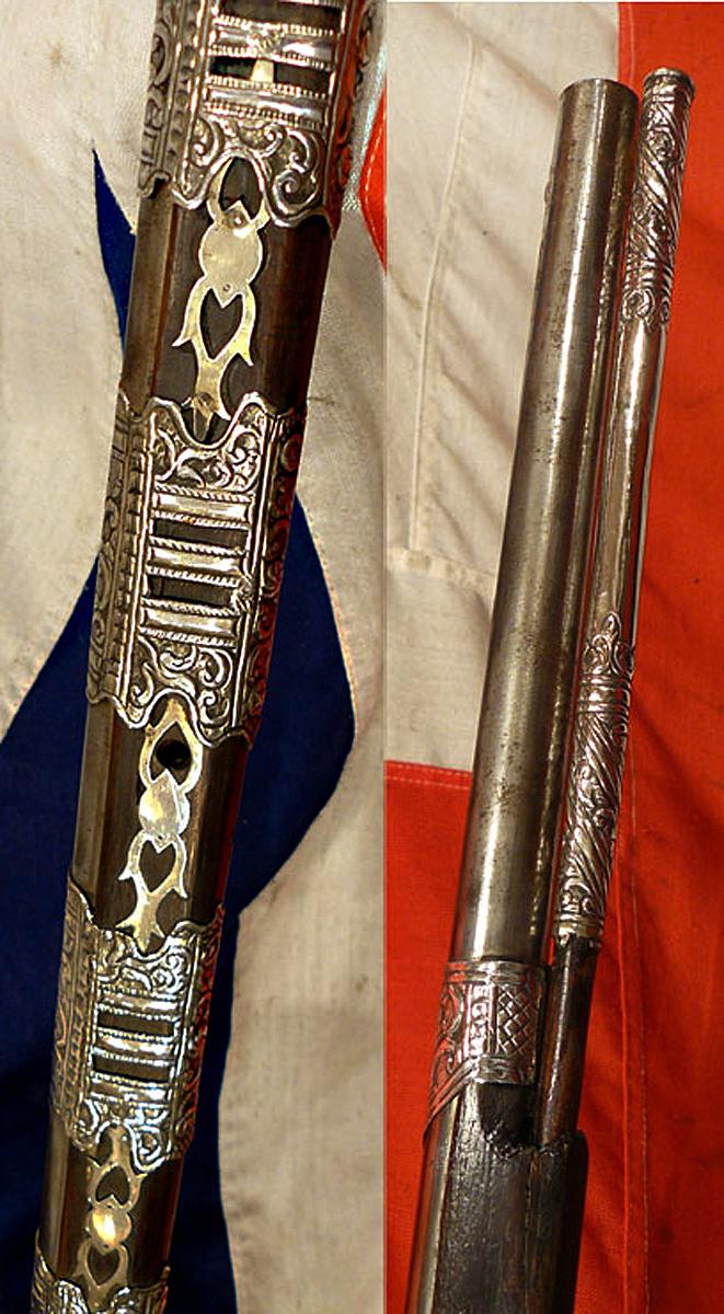 A Truly Exceptional, Original, Highest Grade Napoleonic Wars Period Antique Museum Piece Miquelet, A Magnificent Example Likely Made For Ali Pasha. An All Silver Mounted Miquelet Long Gun, Another Was Presented to President Thomas Jefferson in 1805