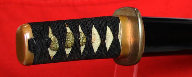 A Rarely Seen, WW2 Era Japanese Officer's Tanto, Showa Period, with Armour Piercing Powerful Blade Of Much Heft And Of Very Beautiful Appearance. Stunning Patinated Copper Koshirae