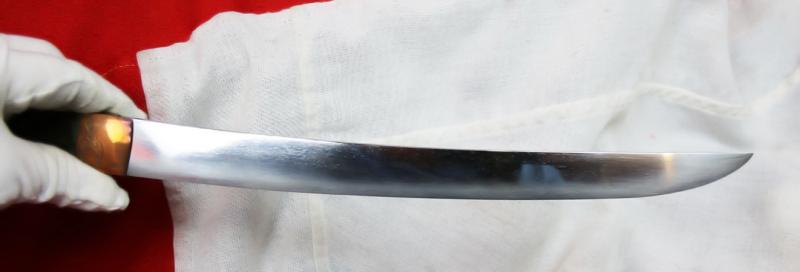 Beautiful Shinto Samurai Folklore Tanto, 1600, With A Wonderful Suite Of Copper Koshirae Engraved With Japanese Legendary Noh Tales. Figures of Folklore Including, Sanbaso, Samurai, Kappa & Yokai The Turtle & Human Face Octopus, Lamp, Fans & Cricket