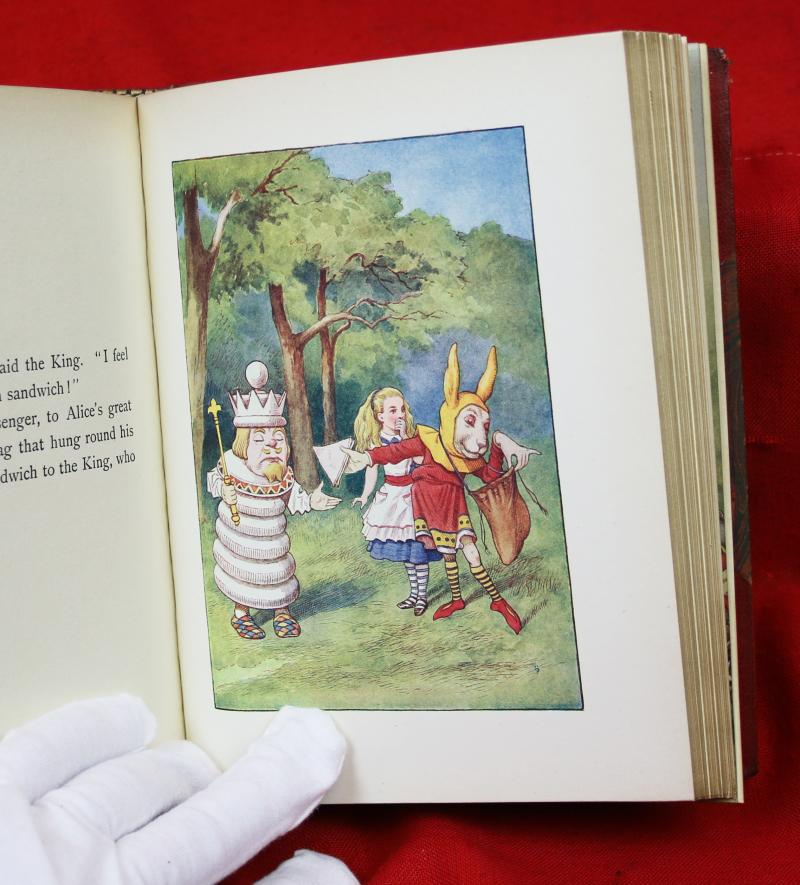 Beautiful Antique Volume,The Timeless Classic, Lewis Carroll, 'Through the Looking Glass and What Alice Found There.' Original 1928 Printing Deluxe Sangorski & Sutcliffe Binding. From The Library of Mina Bowater, Ex Libris Book-Plate by Malcolm Appleby