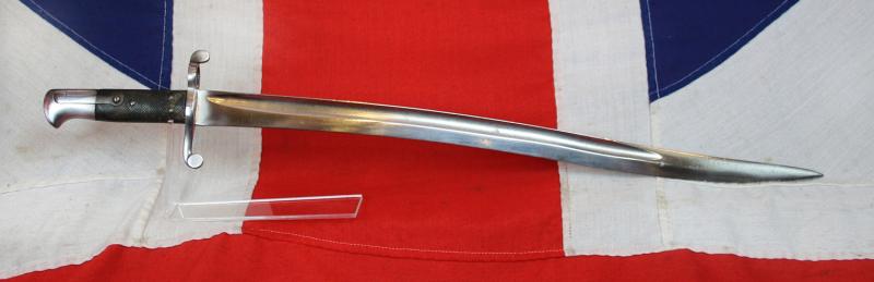 A Really Rare Chevasse & Co Confederate Contract Pattern 1856, 1856/8 Two Band Enfield Rifle Sword Bayonet with Yataghan Blade. American Civil War Import From Birmingham England, by Confederate Supply Contractor Horace Chavasse.