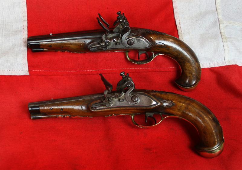 A Simply Stunning Quality 18th Century Pair of Double Barrelled Side By Side Flintlock Pistols, Most Often The Preserve of Generals During The American Revolutionary War in the 1770’s, and Generals Into the Napoleonic Period