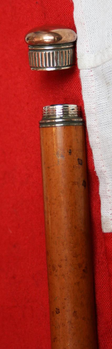 A Beautiful Victorian Hidden Gadget System Cane, Known As the Toulouse-Lautrec Cane. In Carved Mallacca Wood