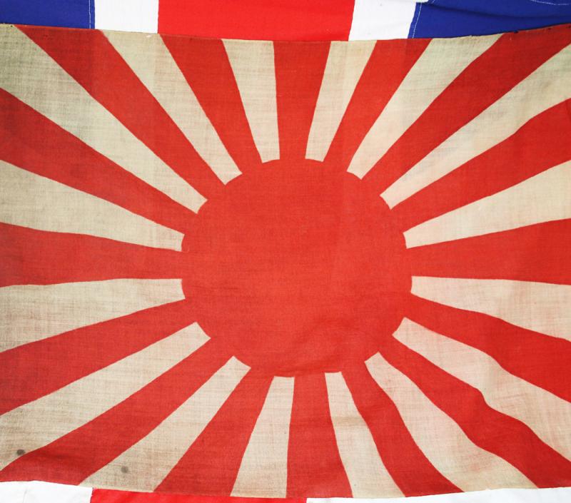 A Very Good Original 1930's Japanese WW2 Rising Sun Battle Flag Kyokujitsu-ki. Excellent Size For Display Purposes For Collectors of The Pacific Theatre War From 1936 -1945