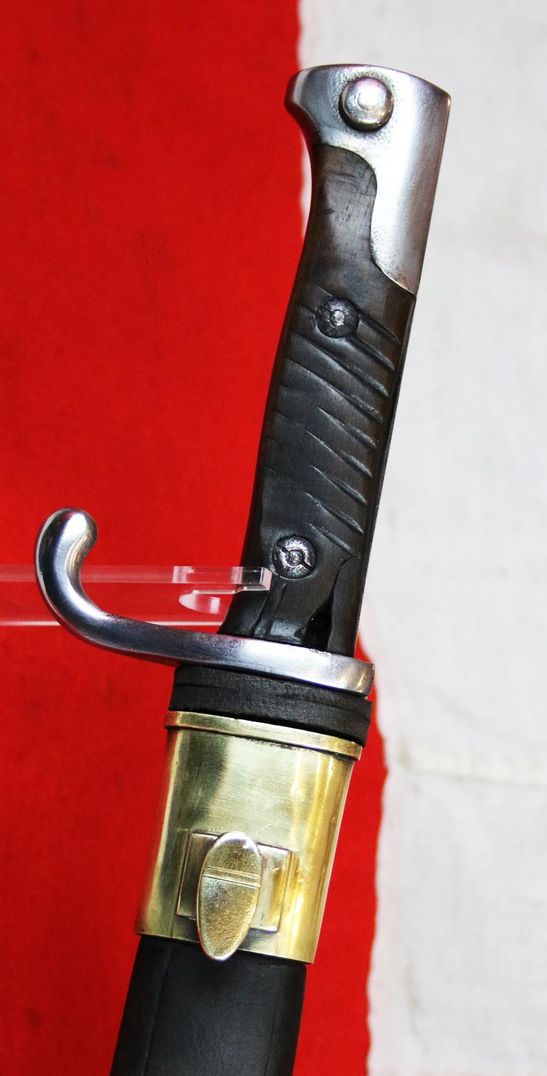 A Most Rare And Highly Desirable Prussian M1860-98 Bayonet, Originally Made For the Dreyse Needle Fire Rifle, Used in the Franco Prussian War Service. Then Upgraded By The Prussian Ordnance For The Mauser 98 in WW1