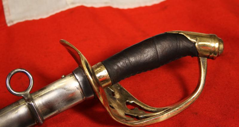 A Good & Sound 1889 Pattern Imperial German WW1 Officers Sword With Prussian Eagle Hilt. Double Fullered Blade and Bright Polished Steel Combat Scabbard