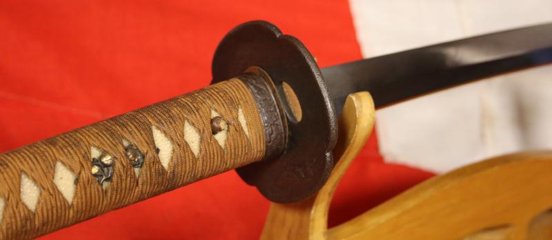 A Most Impressive & Beautiful Bladed Antique Shinto Period, Edo Era Samurai Horseman's Katana. All Original edo Period Koshirae & Kanieye School Iron Mokko Tsuba