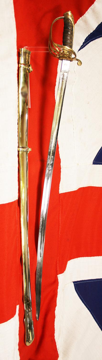 A Beautiful and Good Example, of An Original, Zulu War Sabre, An 1822/45 Pattern British Infantry Officer's Sword, of Field Rank, For Majors & Above, With Gothic Hilt and Queen Victoria's Cypher