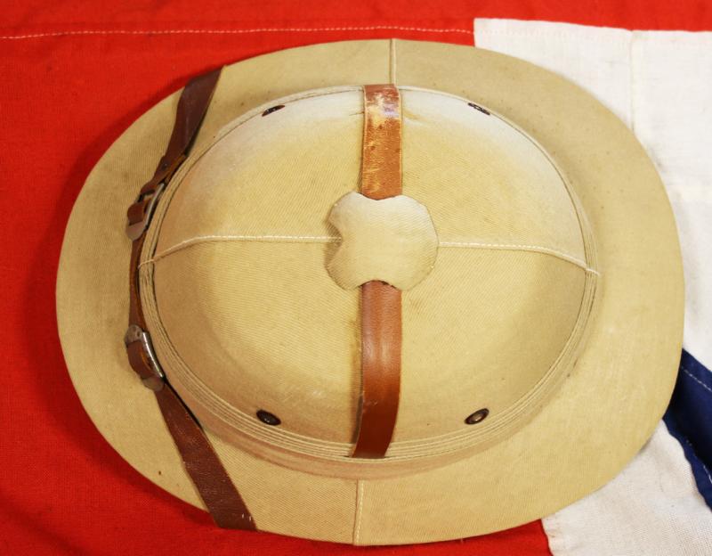 A Superb Officer's 'Bombay Bowler' Sun Hat, The Favourite Pith Helmet Sun Hat Type of Sir Winston Churchill, Made by the Bombay Hatworks In Bangalore. In Excellent Condition