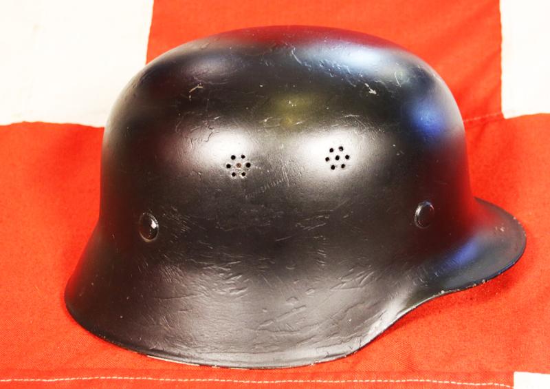 A WW2 German, Third Reich Period, Police Ordnungspolizei Helmet Complete with Original Liner and Chinstrap