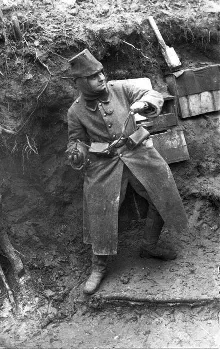 An Original, Inert, Imperial German, WW1, Trench Fragmentation Grenade, The Kugelhandgranate Model 1915
