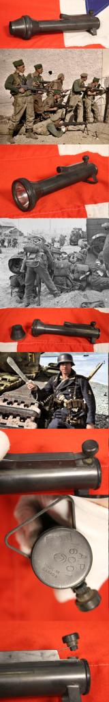 A Superb and Scarce WW2 Issue SBS Morse Signalling Torch in Dark Green. AP16001 Admiralty Pattern Made in Canada CCB. For Covert Tactical Signalling