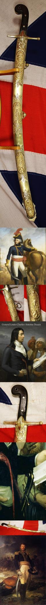A Beautiful French Ist Empire Officers Sword Designed From The Battle of The Nile Mamluks Sabres As Worn By Napoleon & His Generals. General Desaix Wore The Same Form of Sword